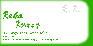 reka kvasz business card
