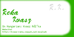 reka kvasz business card